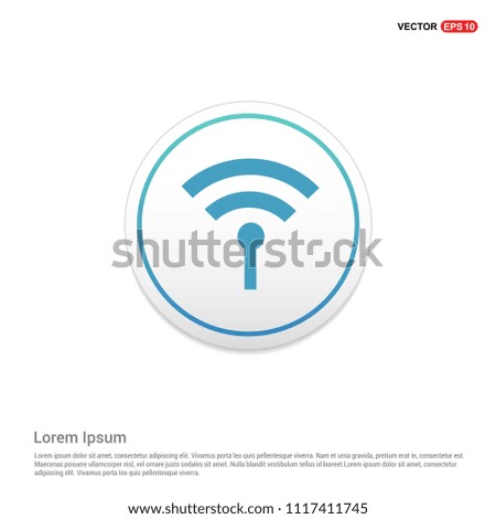 Wifi icon Hexa White Background icon template - Free vector icon