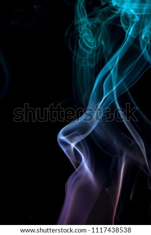 colourful smoke on dark background