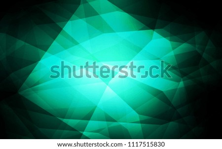 Dark Green vector triangle mosaic cover. Shining colorful illustration with triangles. Completely new template for your banner.