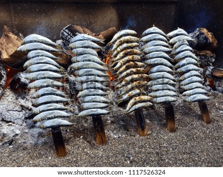 Sardines at Malaga Beach