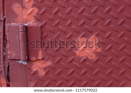 Painted closeup abstract diamond plate texture background. 