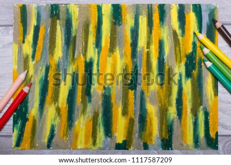 Photo of hand drawing. Colorful texture for background
