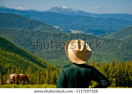 a man in a straw hat