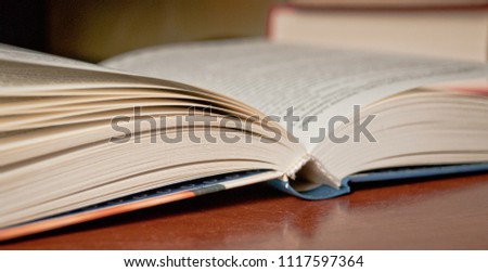 open book on the table