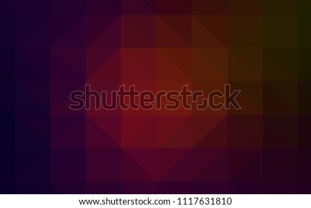 Dark Green, Red vector polygonal pattern. A sample with polygonal shapes. Pattern for a brand book's backdrop.