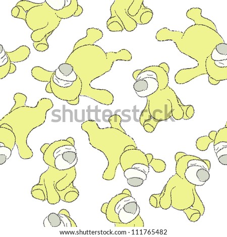 Seamless texture with teddy bears