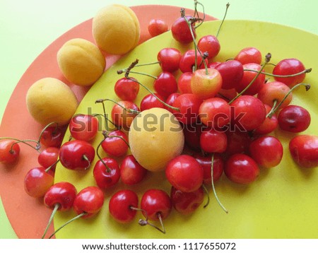 apricots and cherries