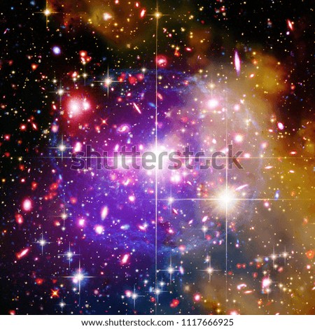 Nebula and galaxies in space. The elements of this image furnished by NASA.
