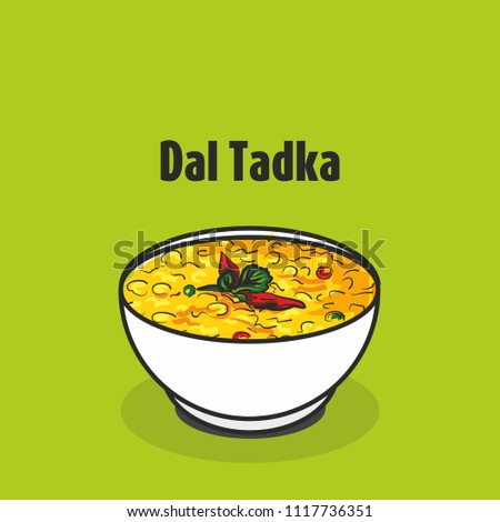 indian Dal Tadka vector Royalty-Free Stock Photo #1117736351