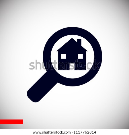 Search icon, stock vector illustration flat design style