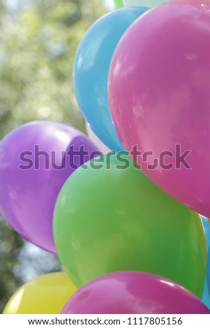 bunch of colorful balloons 