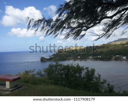 Ocean and Sky Landscape of Guam Islands