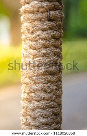 Rope on the background blurred