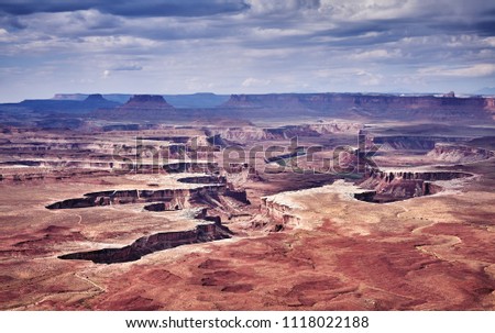 Canyonlands National Park, color toned picture, Island in the Sky region, Utah, USA.