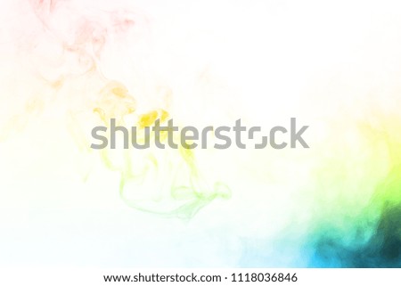 colorful smoke on white background
