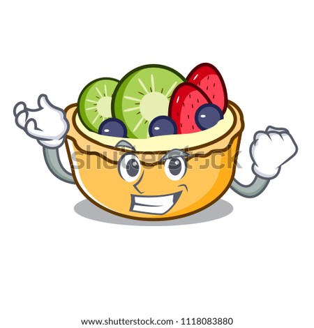 Successful fruit tart character cartoon