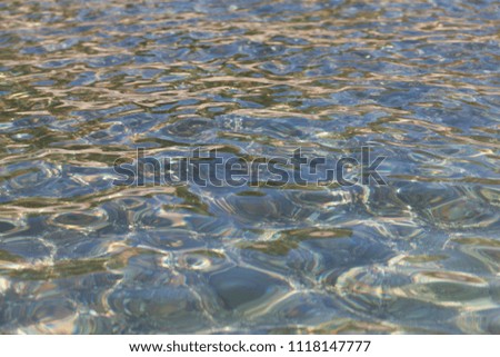 wavy surface of the sea in shallow water