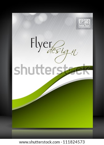 Professional business flyer template or corporate banner design with space for your text, can be use for publishing, print and presentation. Vector illustration in EPS 10.
