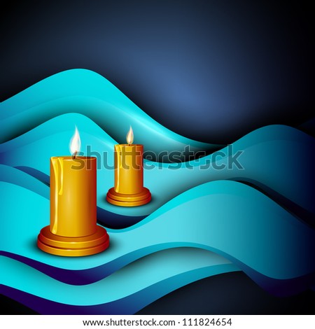 Beautiful illuminating candles background for Hindu community festival Diwali or Deepawali in India. EPS 10.