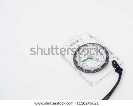 Compass on white background