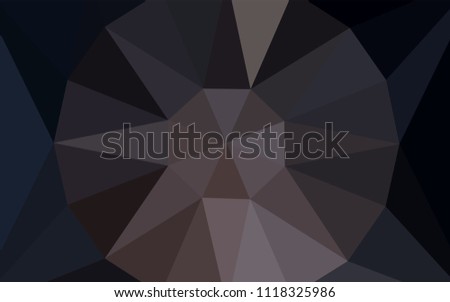 Dark Brown vector shining triangular cover with a gem in a centre. Modern abstract illustration with triangles. Best triangular design for your business.