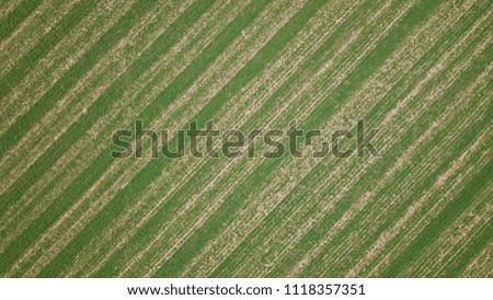 Aerial view of a farmers crop field