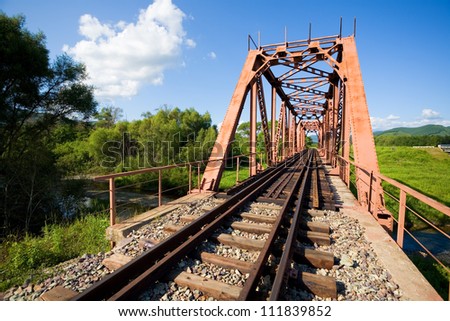 Old railway bridge is not in use.