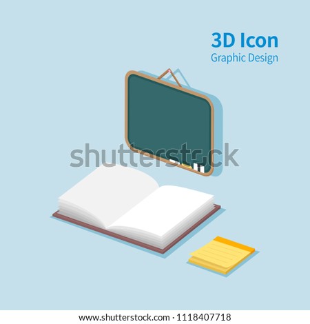 3D Icon Design Stationery Concept