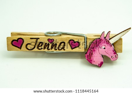 Name Jenna on a wooden peg