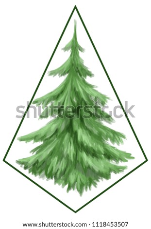 Christmas tree, digital art