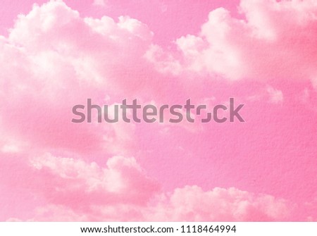 Double exposure of cloud and sky of paper texture for background Abstract,postcard nature art pastel style,soft and blur focus.