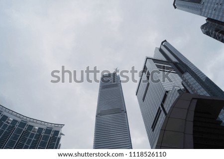 Skyscrapers in Hong Kong Island in China