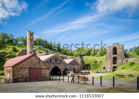 Abandon coal mine in Wales, UK Royalty-Free Stock Photo #1118533007