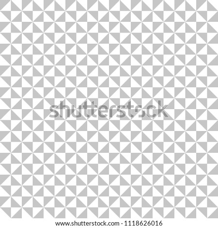 Seamless neutral background from gray and white triangles. Abstract geometric pattern, vector illustration