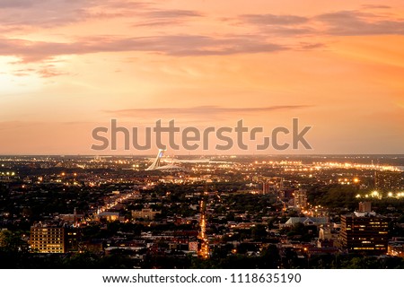 Sunset view from Mont Royal Montreal