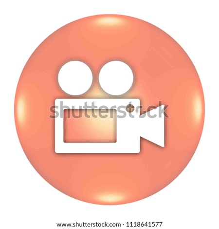 cinema button isolated. 3d illustration