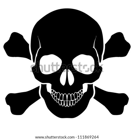 Skull and bones - a mark of the danger  warning