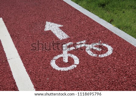 Bicycle road sign 