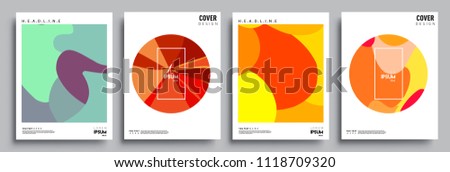 Modern abstract covers set. Cool gradient shapes composition, vector covers design.