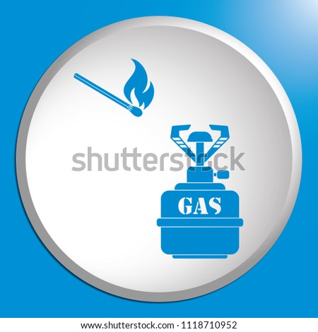 Camping stove icon. Vector illustration.

