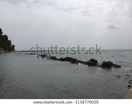 Sea, sky and rocks, Corfu