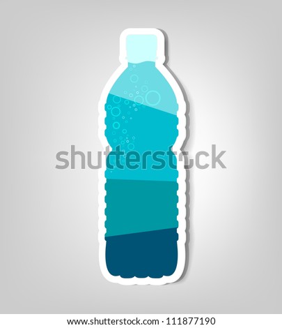 bottle of water. Clipart image