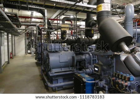 Ammonia industrial refrigeration system (natural refrigerant NH3) Picture of plant