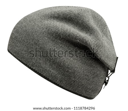  hat isolated on white background .knitted hat .