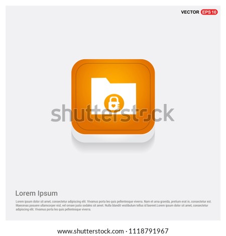Computer Folder Icon Orange Abstract Web Button - Free vector icon