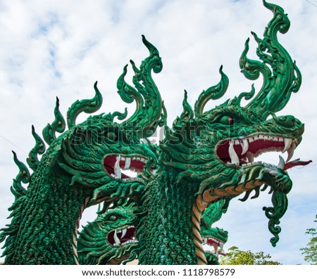 Temple dragons in Thailand