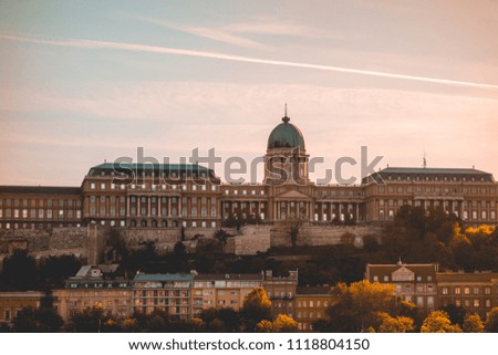 Picture taken from the other river side of budapest of the famouse Royal Palace