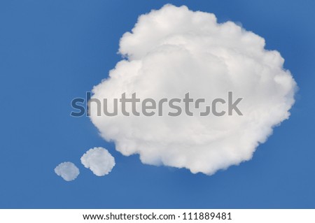 cloud on blue background,idea box.