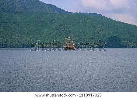pirate ships, Hakone Sightseeing Cruise,  Hakone Ashinoko (Lake Ashi) Boat Cruise.

