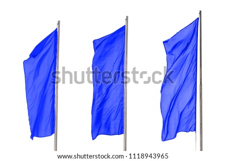Isolated on white background
Three flag blue